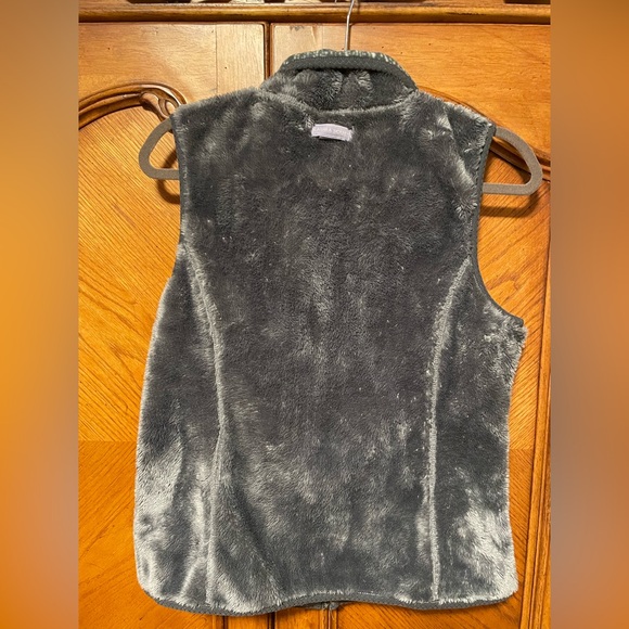 SOLD Laura Scott Fleece Vest Women’s Size Medium Gray Full Zip Pockets Reversibl - Picture 3 of 11